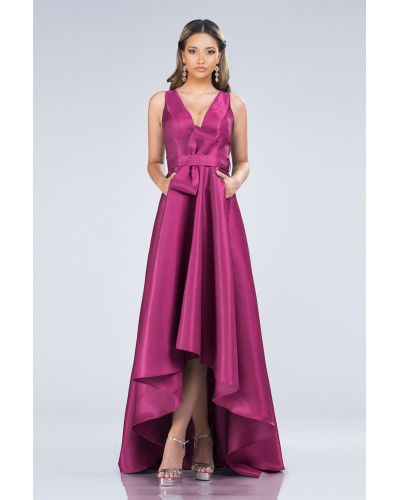 ROCHIE DE OCAZIE, ROCHIE DE SEARA, ROCHIE ASIMETRICA CU TRENA,  ROCHIE ROZ, ROCHIE FUCHSIA DE OCAZIE, ROCHIE DE SEARA ELEGANTE