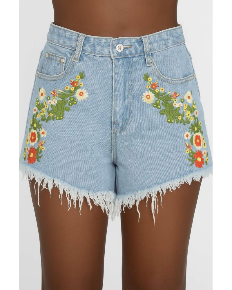 JEANSI SCURTI CU BRODERIE, pantaloni scurti brodati