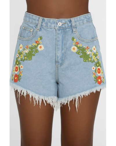 JEANSI SCURTI CU BRODERIE, pantaloni scurti brodati