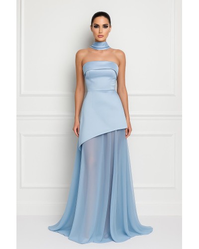 rochie de nasa, rochie de majorat, rochie bal, rochie nunta de seara bleu, rochie de ocazie lunga