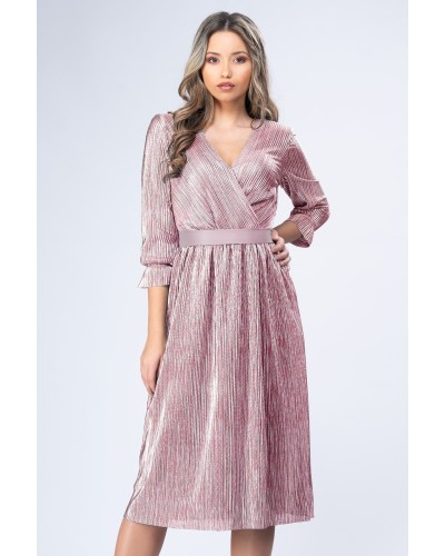 ROCHIE ELEGANTA DE OCAZIE MIDI ROZ PUDRA