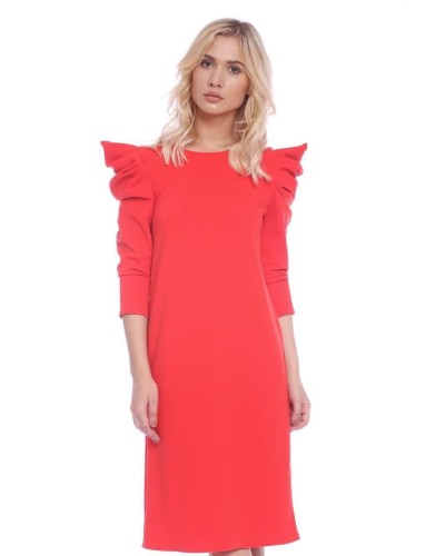 ROCHIE PORTOCALIE LEJERA SI UMERI SUPRADIMENSIONATI