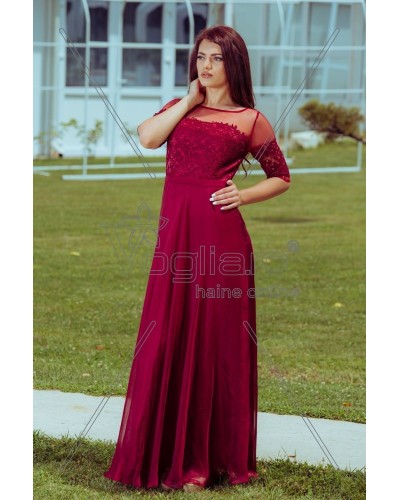 ROCHIE DIN VOAL BORDO CU MANECA SCURTA