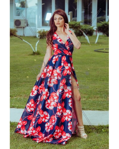 ROCHIE LUNGA IMPRIMEU FLORAL ARTISTA