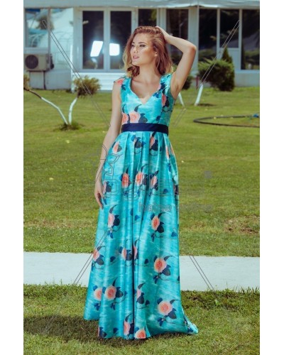 ROCHIE ELEGANTA IMPRIMEU FLORAL CU PUSH-UP