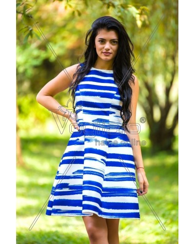 ROCHIE MIDI ALBA CU DUNGI ALBASTRE VR257