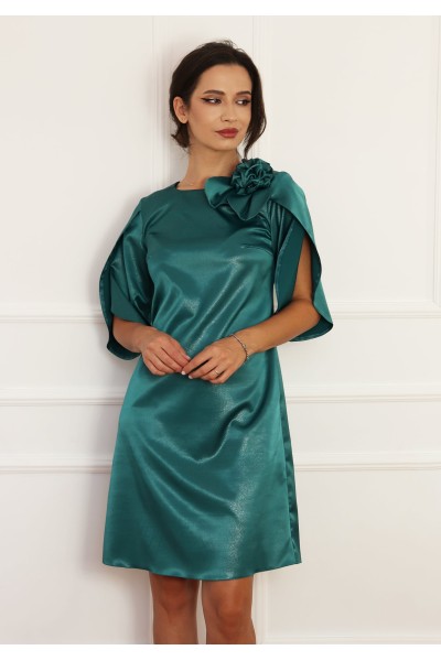 ROCHIE SCURTA TURQOISE, ROCHIE BOTEZ, ROCHIE DE OCAZIE, ROCHIE DE SEARA, ROCHIE  MARIMI MARI SCURTA