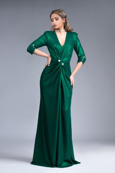 ROCHIE LUNGA DE OCAZIE VERDE SPARTA PE PICIOR, ROCHIE DE LUX DE NASA, ROCHIE DE SOACRA, ROCHIE DE SEARA ELEGANTA