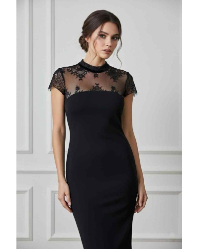 ROCHIE ELEGANTA CU DANTELA SI SPATELE GOL - MAGAZIN ONLINE
