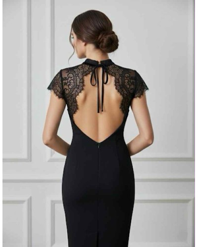ROCHIE ELEGANTA CU DANTELA SI SPATELE GOL - MAGAZIN ONLINE