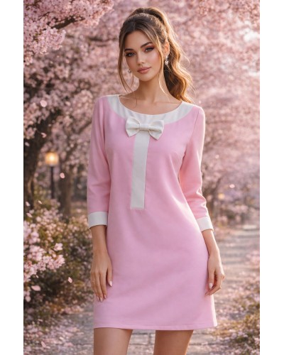 ROCHIE BOTEZ, ROCHIE ROZ ELEGANTA, ROCHIE ROZ SCURTA CU FUNDA DE OCAZIE