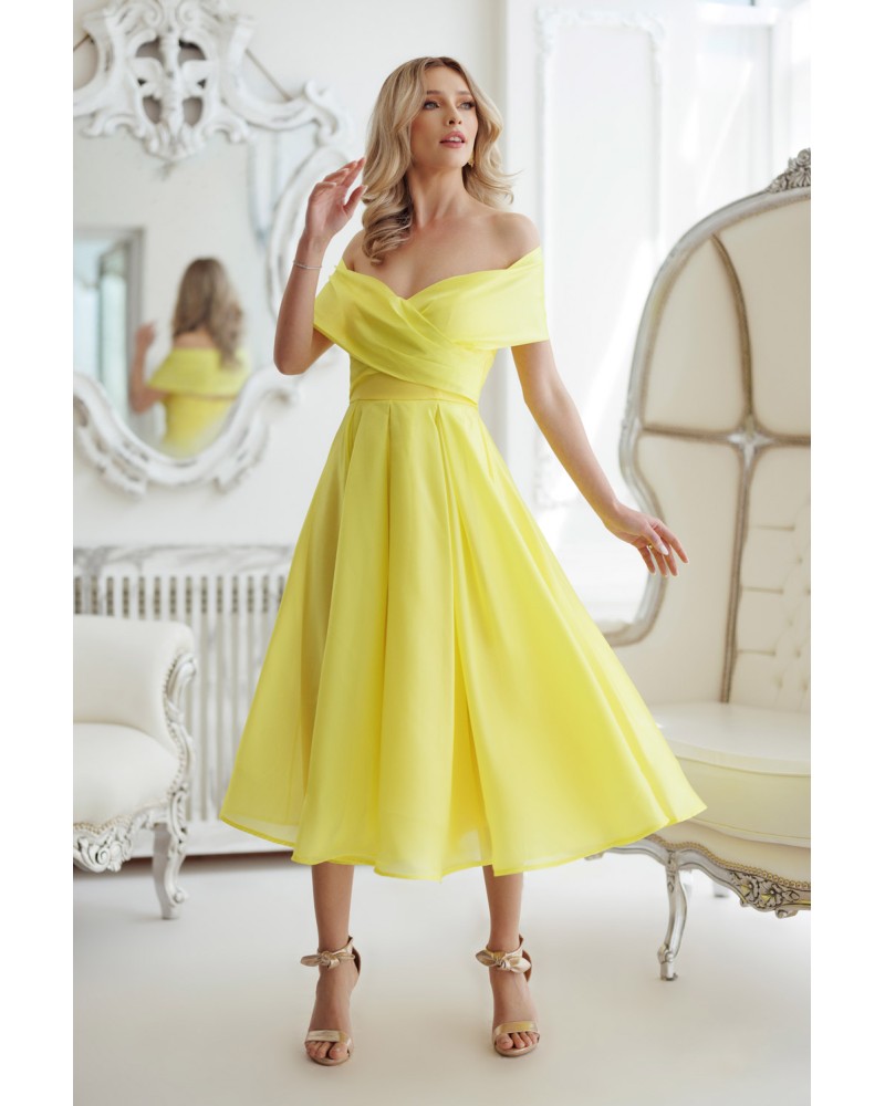 ROCHIE DE OCAZIE TREI SFERTURI, ROCHIE GALBENA ELEGANTA, ROCHIE NUNTA, ROCHIE NASA , ROCHIE MAJORAT