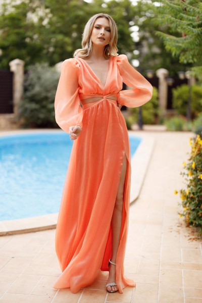 ROCHIE DE NASA LUNGA, ROCHIE PORTOCALIE DE OCAZIE, ROCHIE DIN ORGANZA SEXY, ROCHIE NUNTA, ROCHIE MAJORAT , ROCHIE BOTEZ