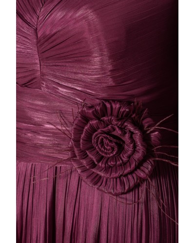ROCHIE ELEGANTA DE OCAZIE DIN MATASE,ROCHIE BURGUNDY DE SOACRA MARIMI MARI, ROCHIE DE NASA SCURTA CU MANECI