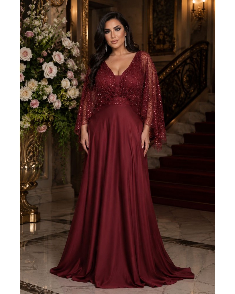 ROCHIE LUNGA BORDO DE SOACRA , ROCHIE MARIMI MARI ELEGANTA, ROCHIE DIN DANTELA DE NASA, ROCHIE MARIMI MARI LUNGA