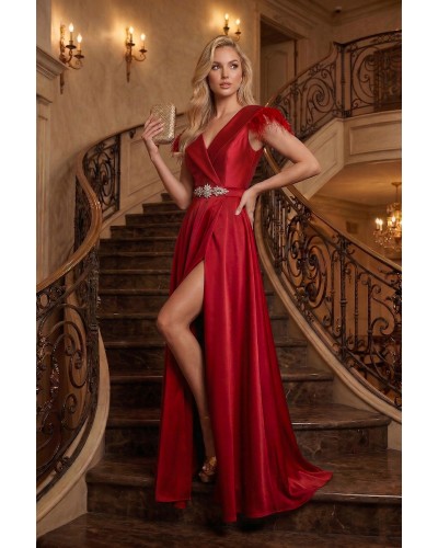 ROCHIE DE SEARA ROSIE LUNGA, ROCHIE DE NASA ELEGANTA, ROCHIE ROSIE CU PENE DE OCAZIE, ROCHII LUNGI, ROCHII NUNTA