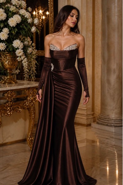 ROCHIE LUNGA DE NASA MARO, ROCHIE DE LUX BANCHET/ MAJORAT, ROCHIE DE BAL, ROCHIE LUNGA DIN SATIN MARO