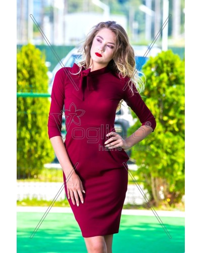 ROCHIE DE ZI GRENA CU MANECI TREI SFERTURI