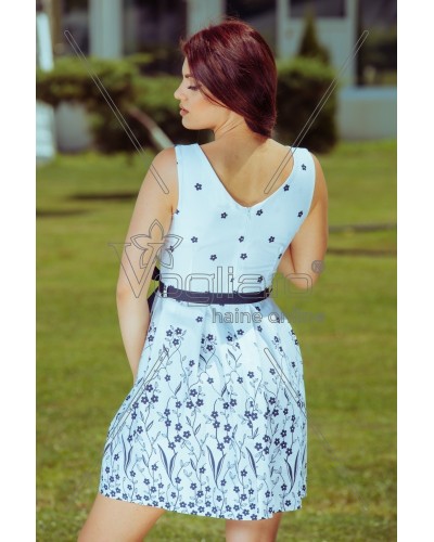 ROCHIE DE VARA DIN BUMBAC CU FLORI - VOGLIA