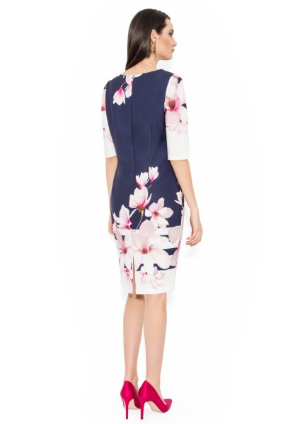 ROCHIE BLEUMARIN ELEGANTA CU FLORI ROZ