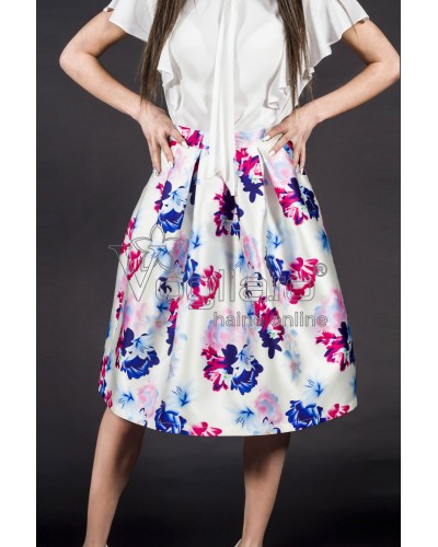 FUSTA ELEGANTA IMPRIMEU FLORAL