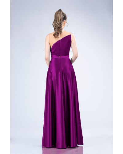 ROCHIE LUNGA DE OCAZIE ORHID CU PENE LA GAT