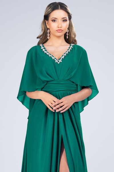 rochii elegante, rochii de seara, rochie lunga verde, rochii de soacra, rochii de nasa