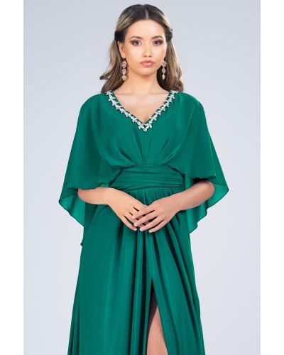 rochii elegante, rochii de seara, rochie lunga verde, rochii de soacra, rochii de nasa