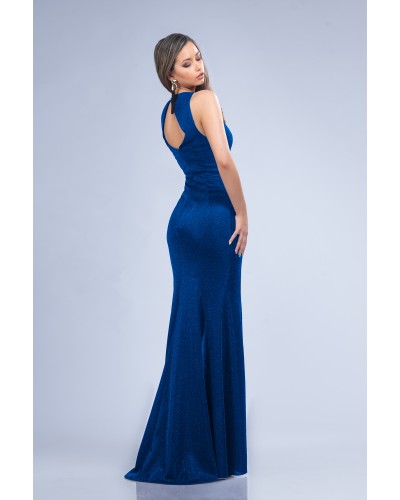 ROCHIE LUNGA DE SEARA ALBASTRA DIN MATERIAL PRETIOS TIP SIRENA